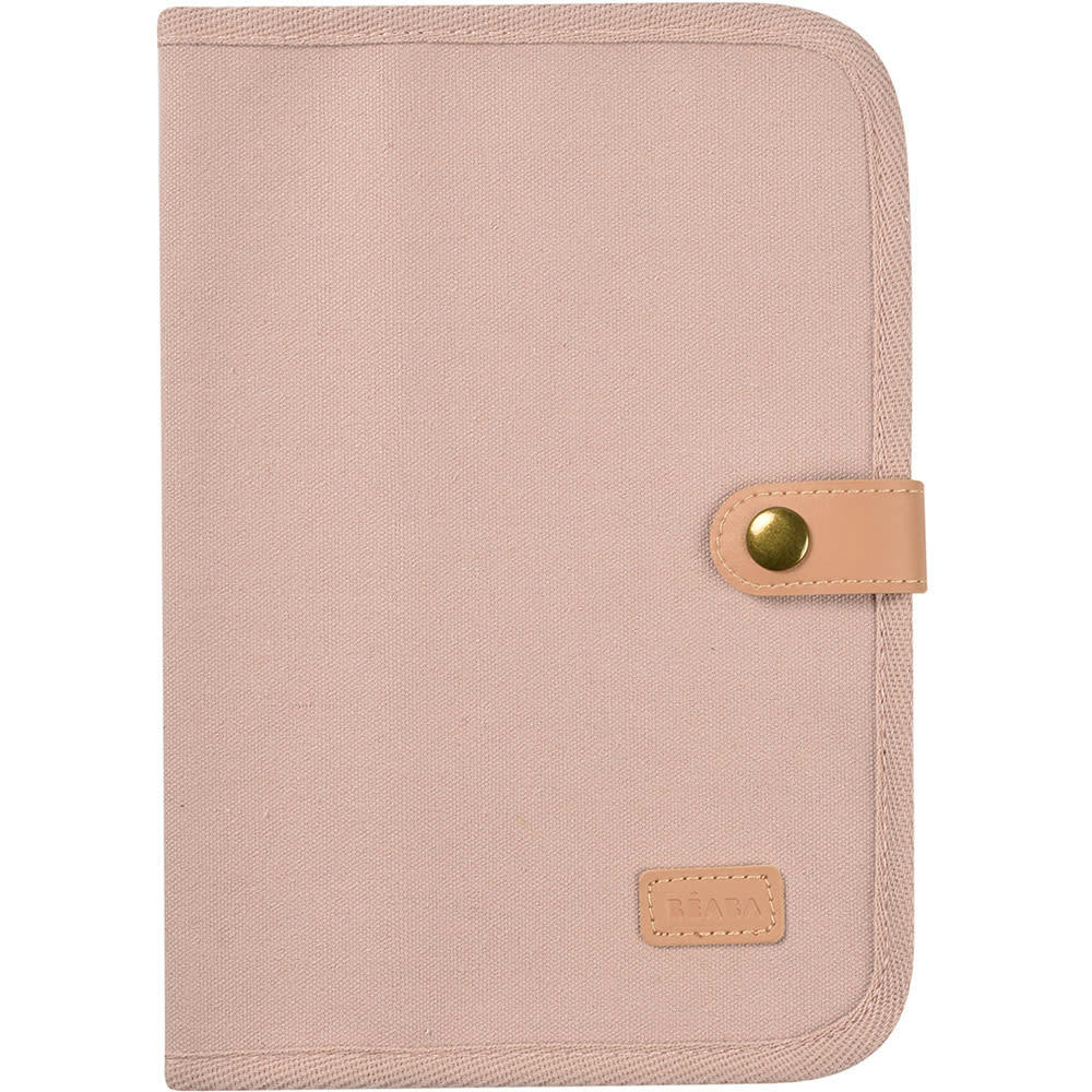 BAGAGERIE - Protège carnet de santé Canvas rose poudré
