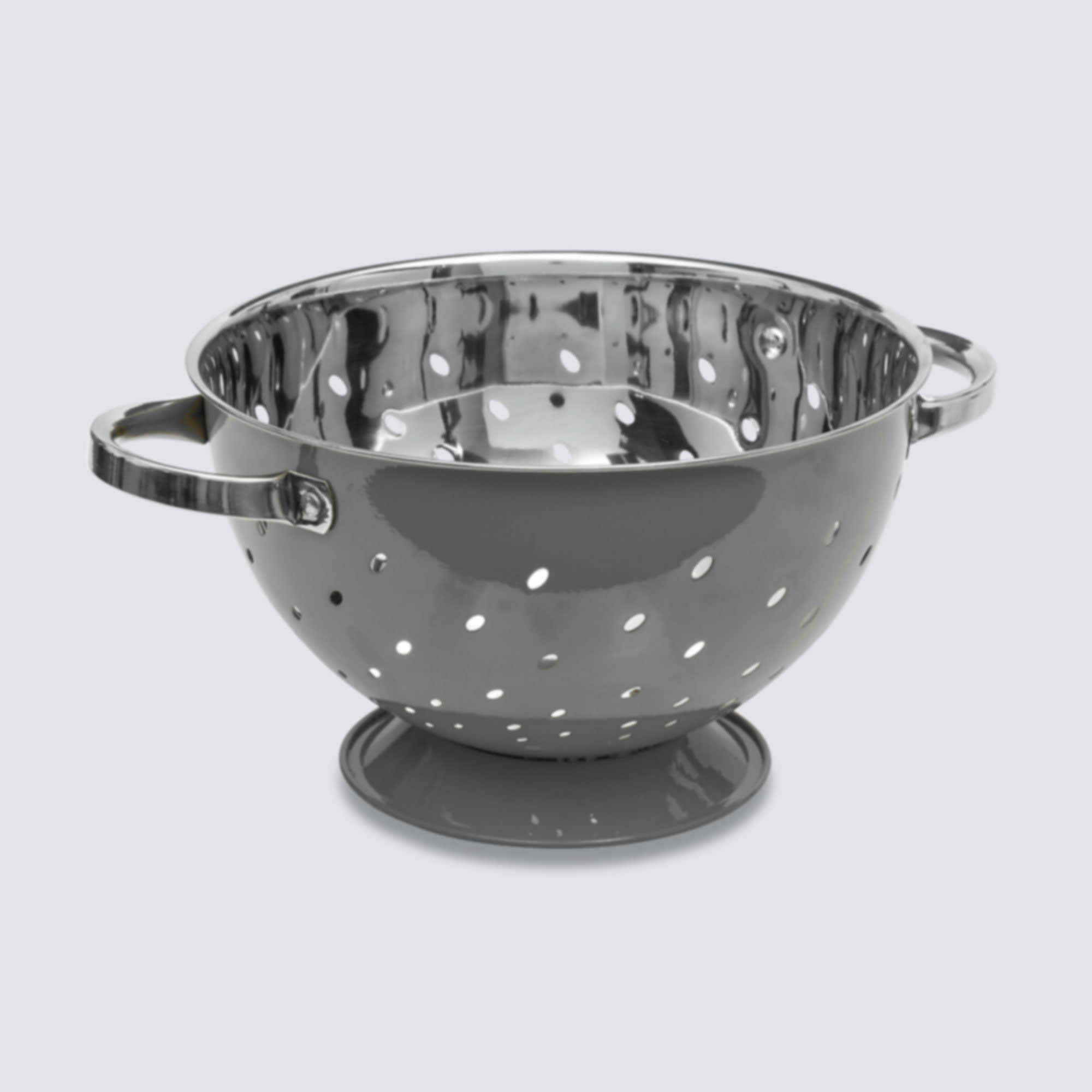 - Passoire inox gris avec anses D25cm
