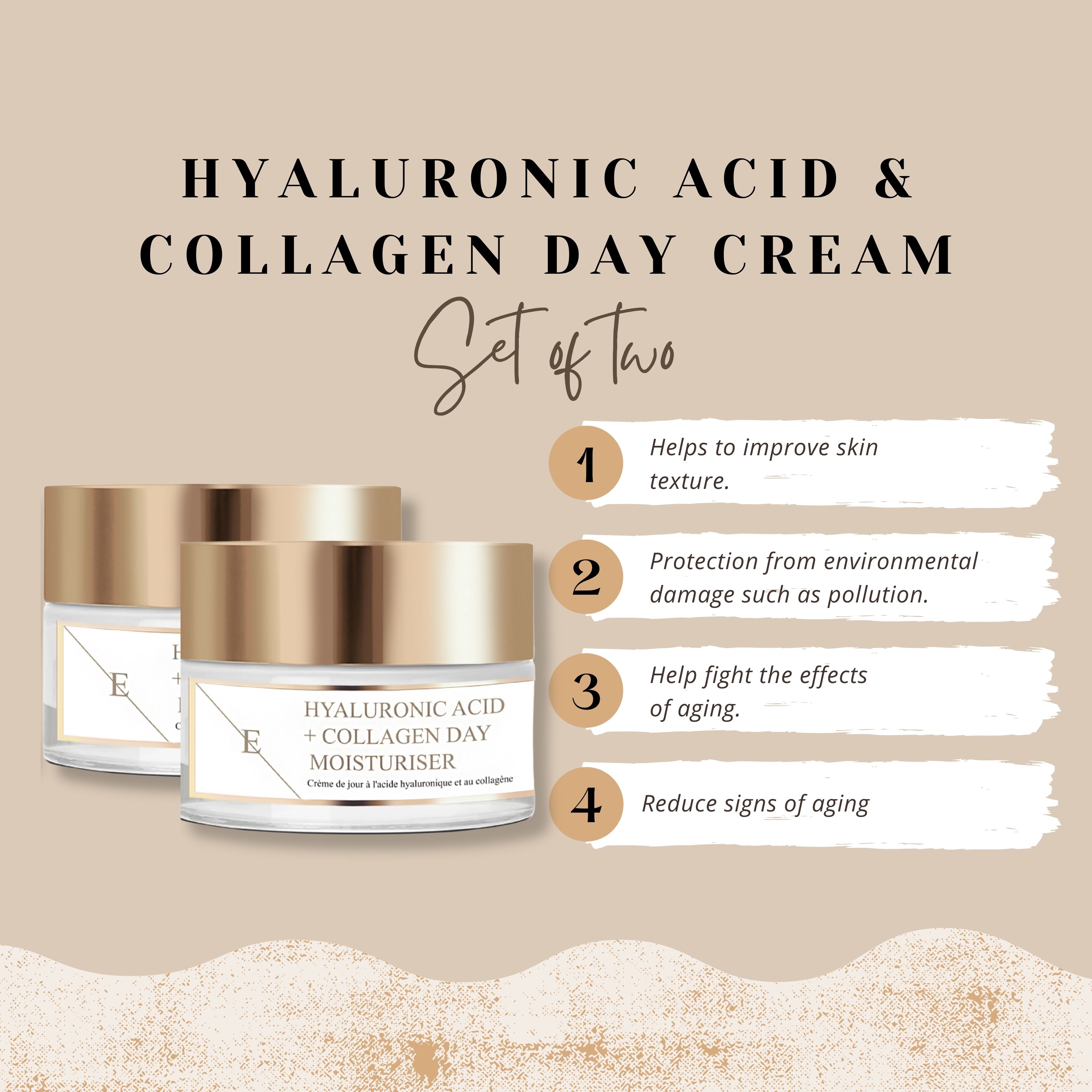 Erth Skin London 2x Hyaluronic acid & Collagen Day Cream 50ml