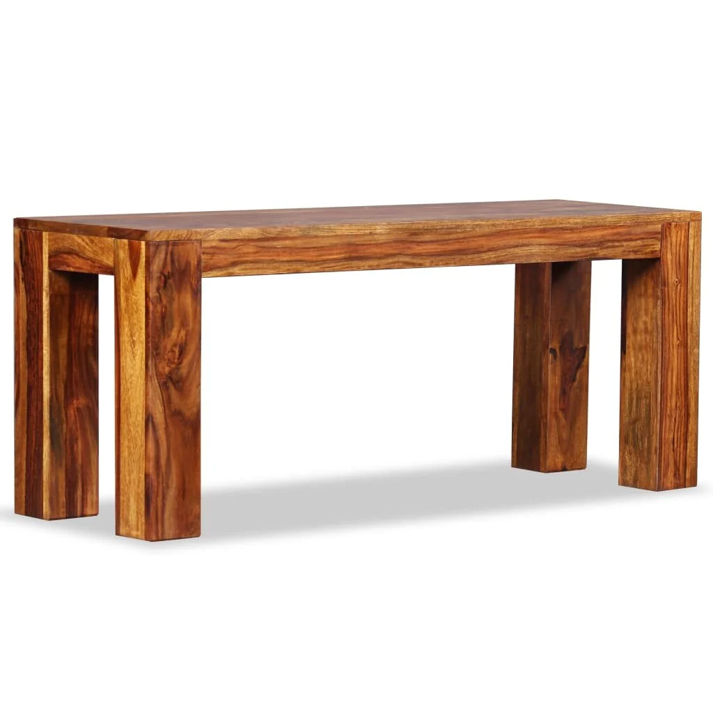 vidaXL Bench Solid Sheesham Wood 43.3x13.8x17.7 - 43.3 x 13.8 x 17.7