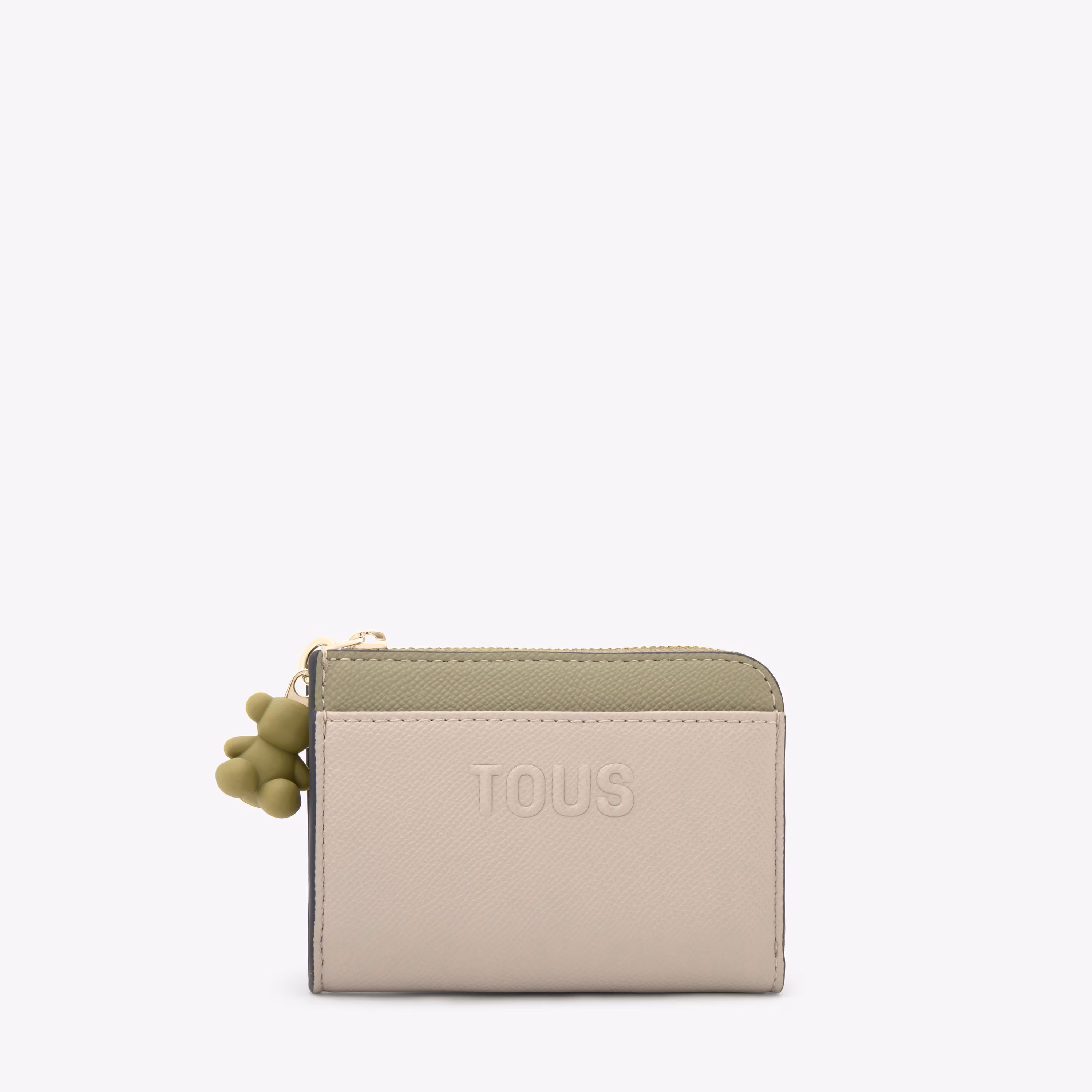 Monedero grande topo y verde Audree Saffiano