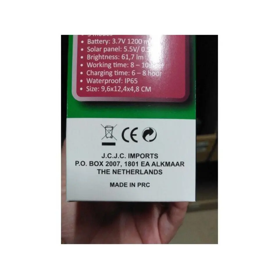 Wandlamp - solar - tuinverlichting - LED - IP44 - 10 cm