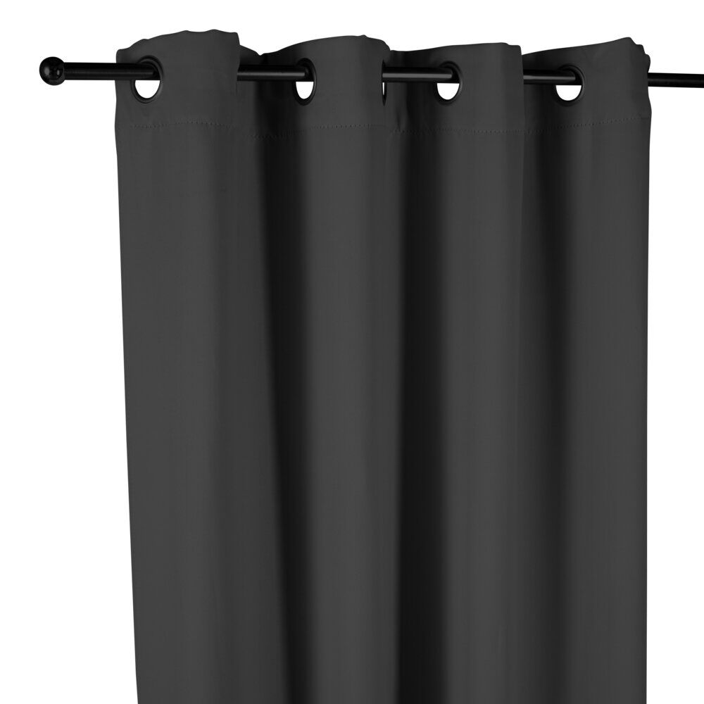 Rideau occultant porte noir 135x240cm