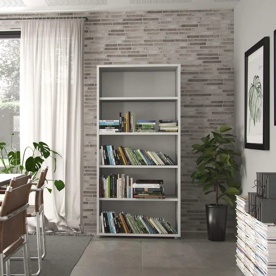 Boekenkast Wit - 90x40x185cm - Prima