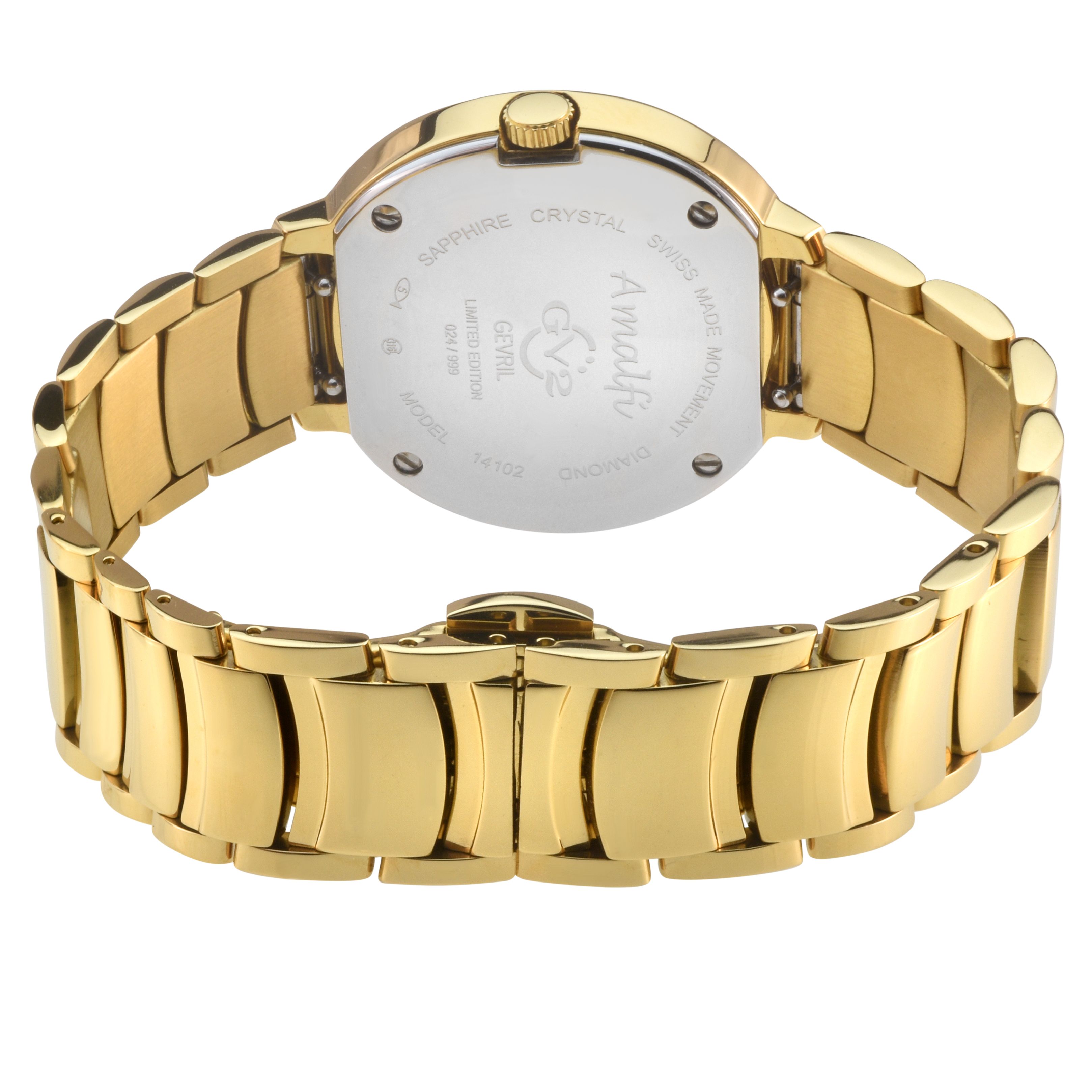 GV2 Amalfi, Swiss Quartz Watch, White MOP Dial, 316L Stainless Steel, and Sapphire Crystal