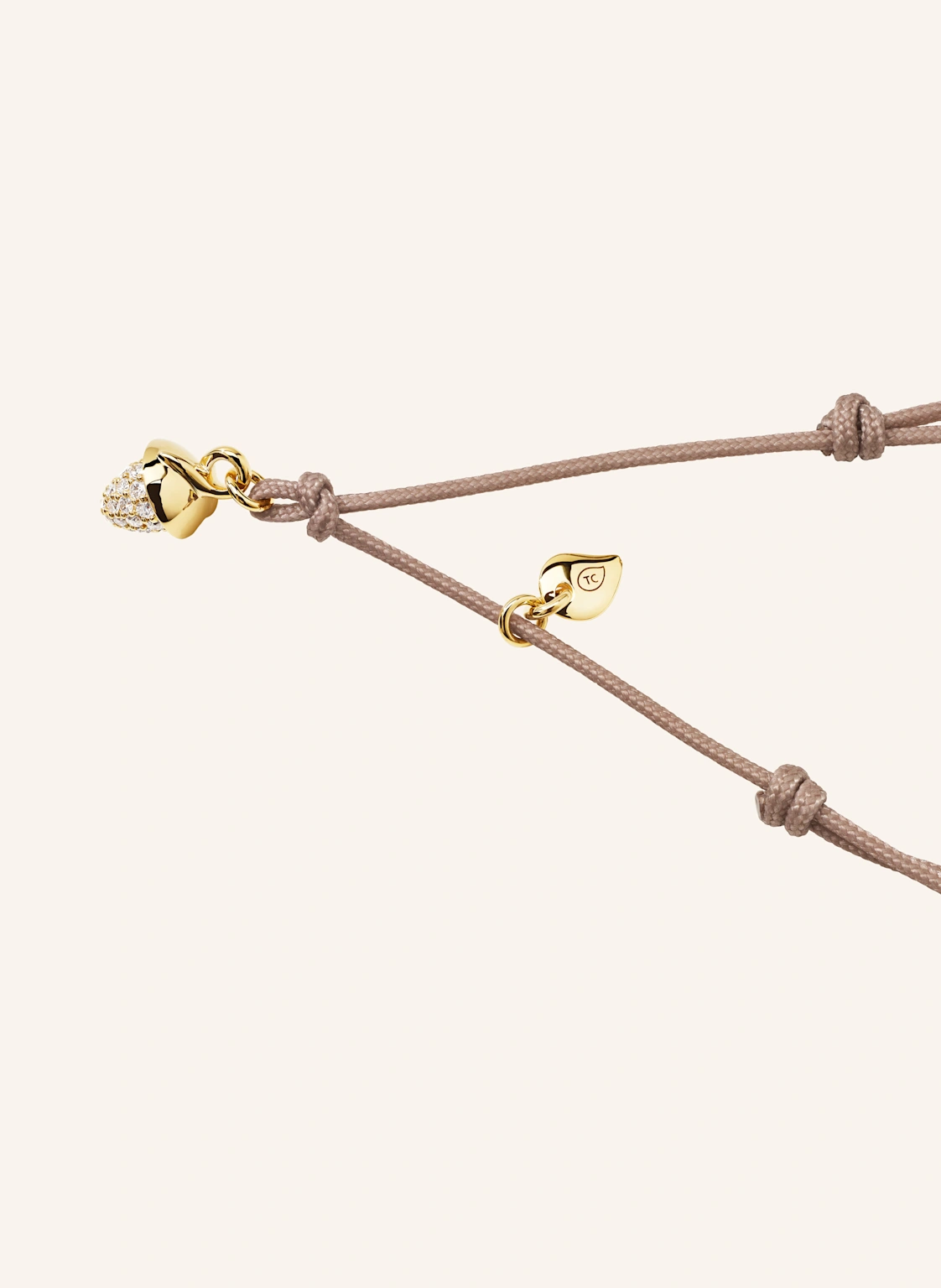 TAMARA COMOLLI Armband BRACELET 'MYMIKADO' WITH DIAMOND PAVÉ aus 18 Karat Gelbgold mit Diamant Pavé