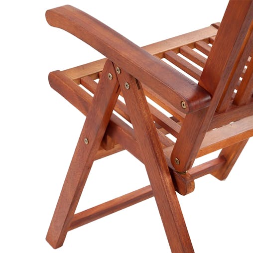 NNEVL Folding Garden Chairs 3 pcs Solid Acacia Wood