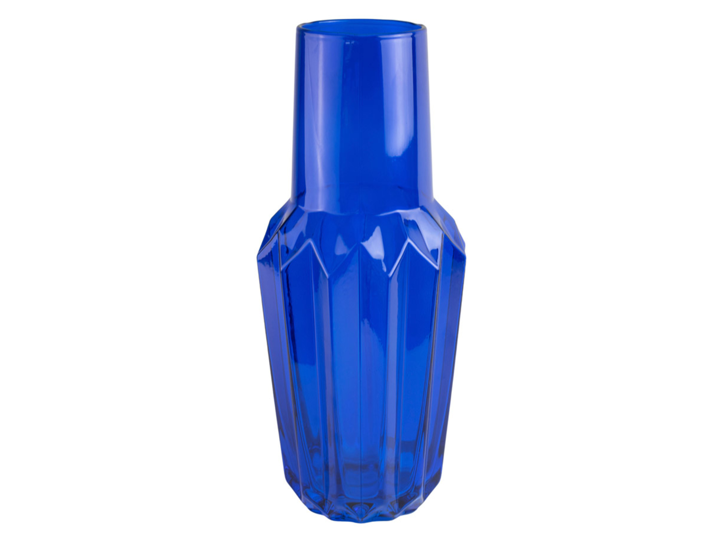 Wazon szklany Crystal 37 cm niebieski