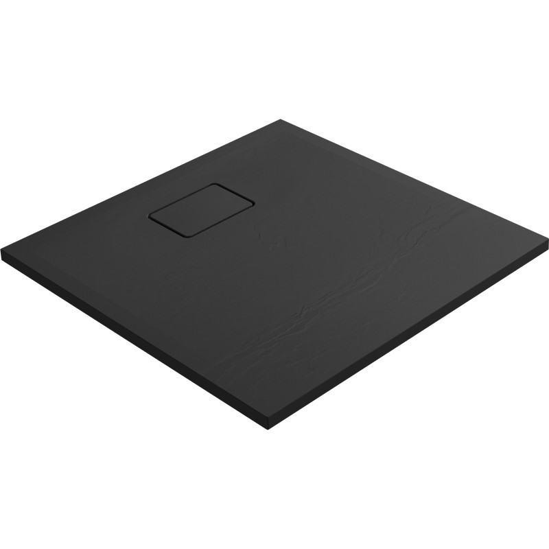 Receveur de douche Terreno carré noir basalte 80 x 80 cm ALLIBERT