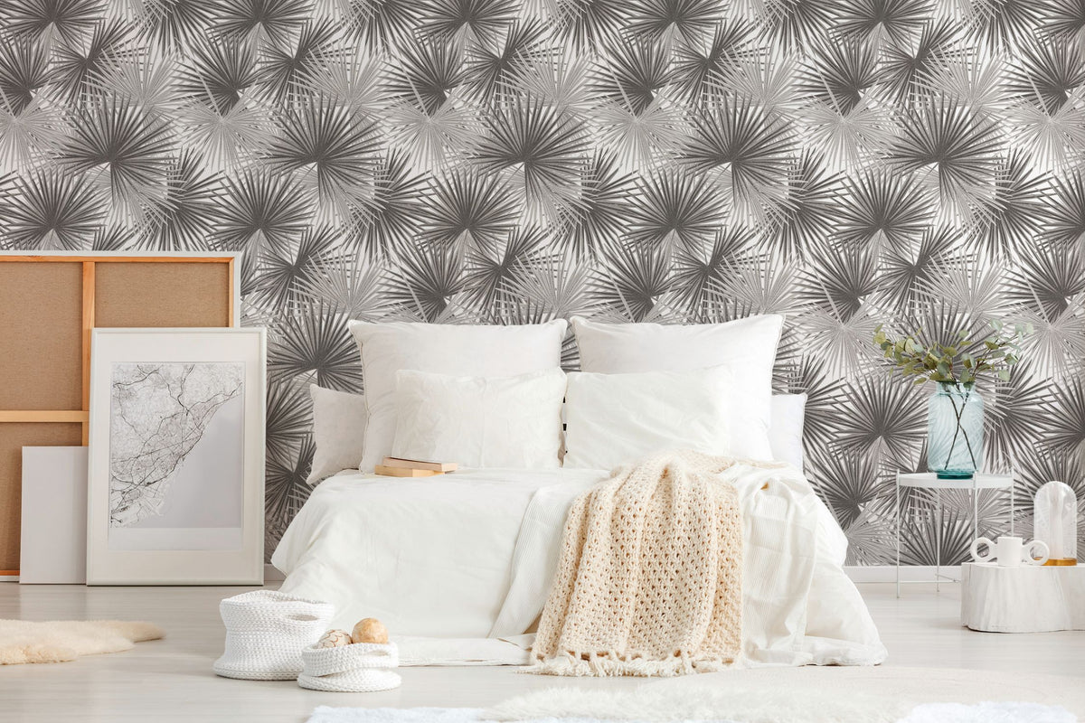 Livingwalls fotobehang jungle-motief grijs, beige en wit - 159 x 280 cm - AS-391842