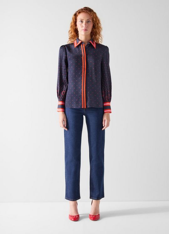 Honey Multi-Navy Blouse