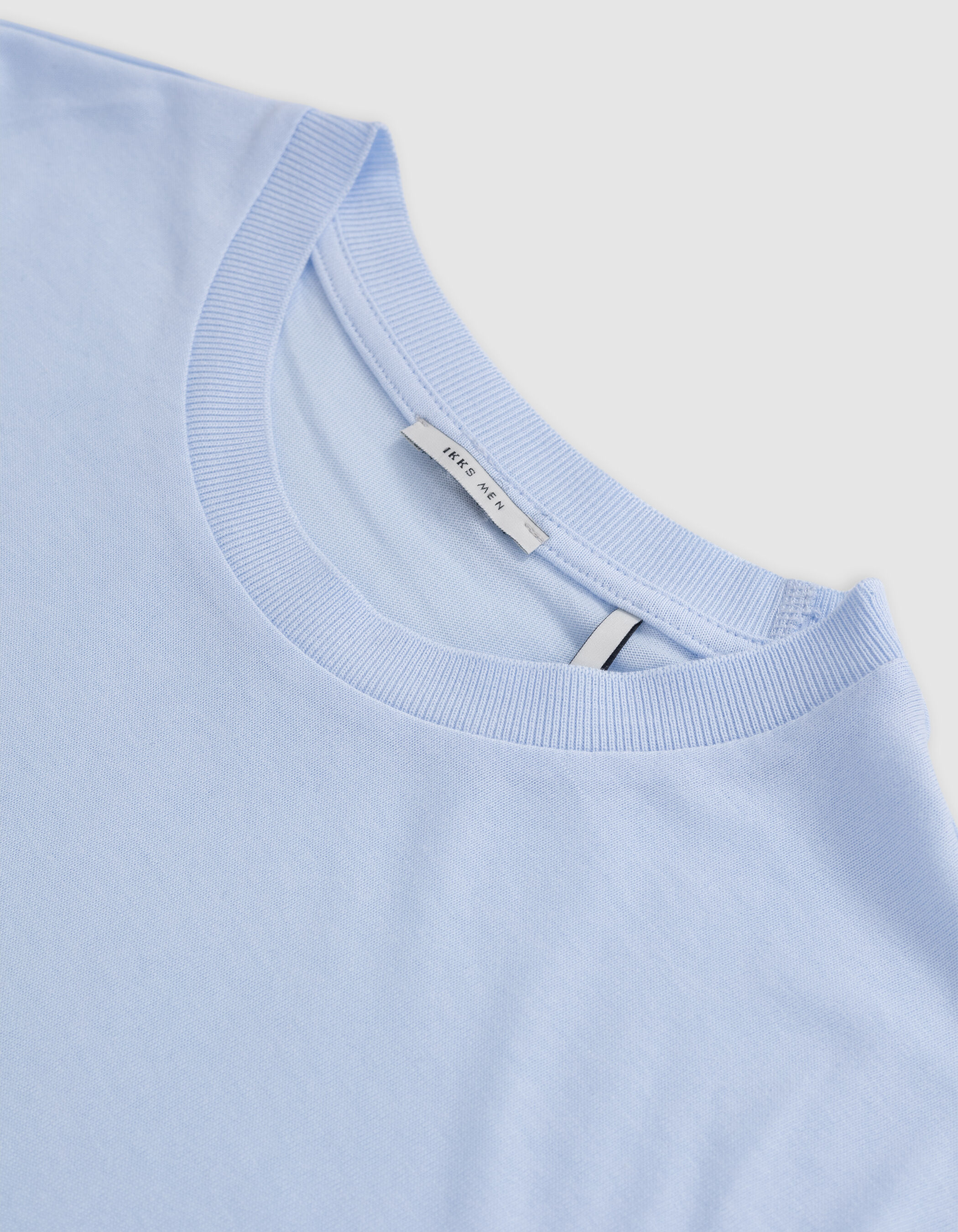 T-shirt ciel col rond en coton modal Homme