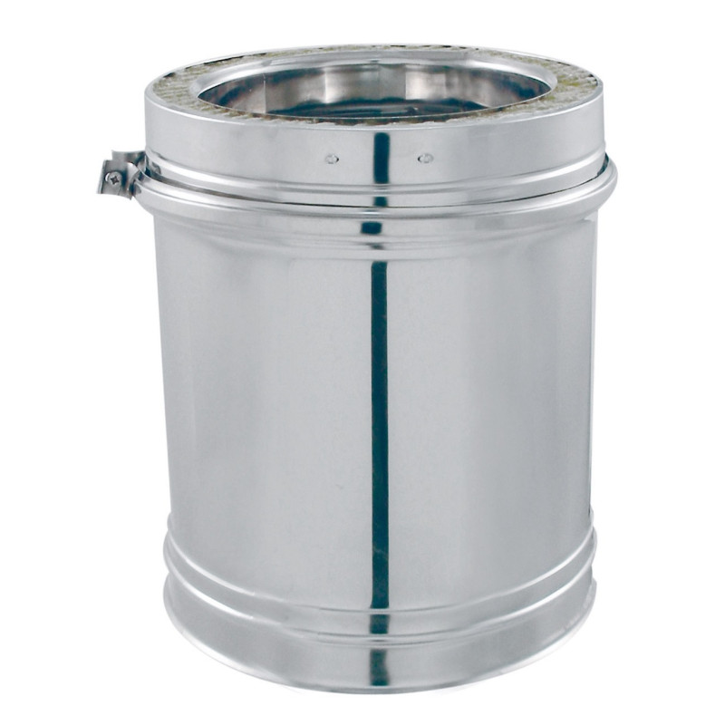 Buse double paroi Ø 125 mm x 0,5 m EUROTIP