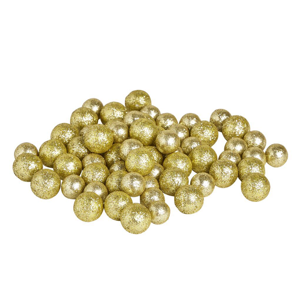Bille décorative polystyrène pailletée Ø1,5cm x62 - 3 modèles