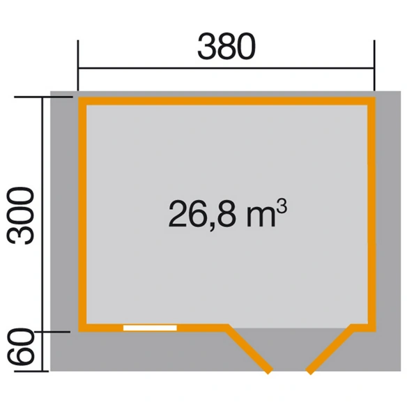 Gartenhaus »136 Gr.1«, Holz, BxHxT: 460 x 262 x 300 cm (Außenmaße inkl. Dachüberstand)