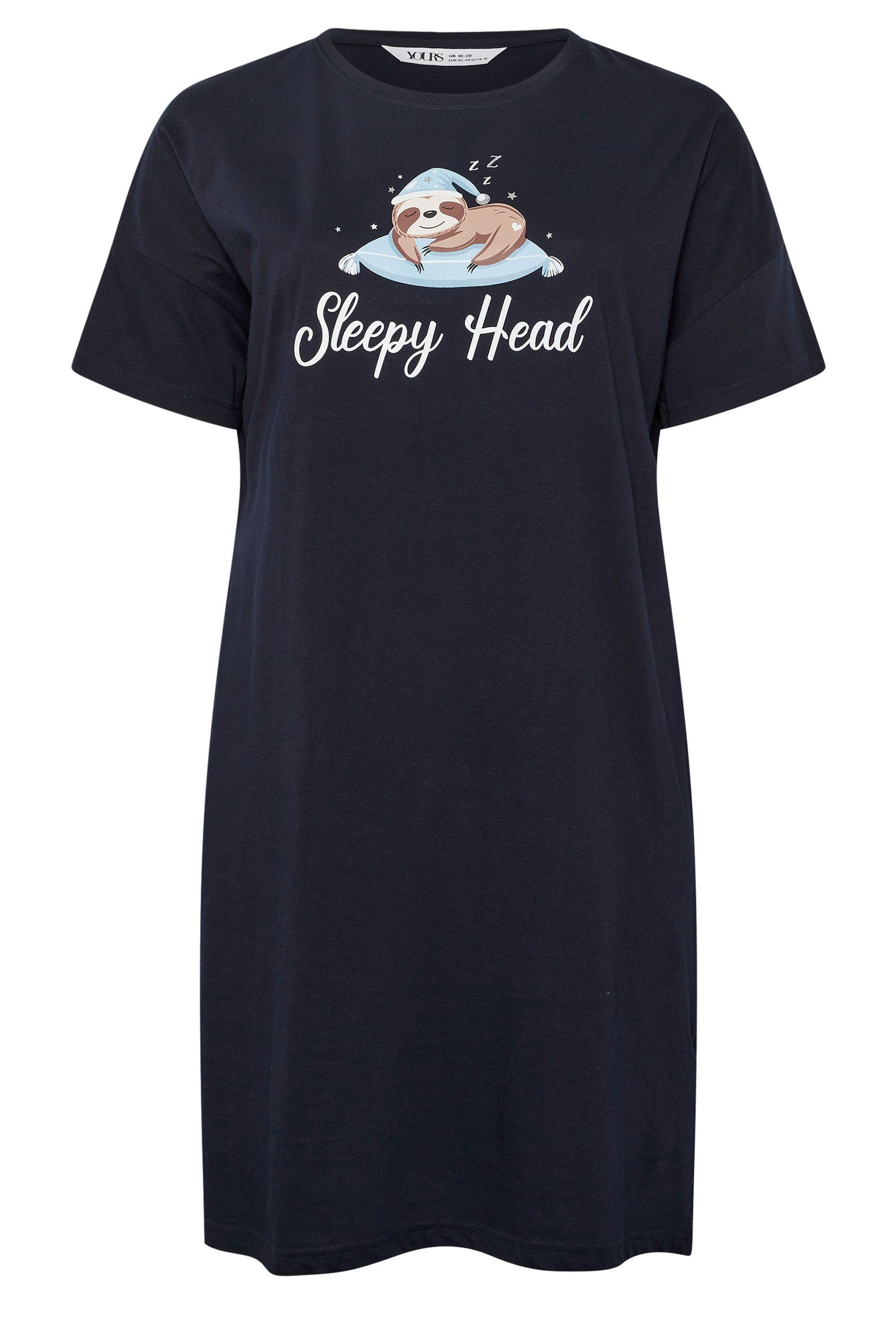 Yours Sloth Print Sleep Tee Nightdress