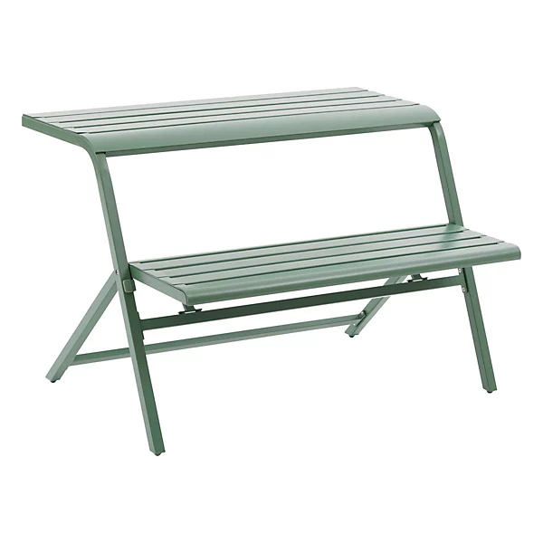 Ensemble de balcon Drilia vert olive 2 places en acier- Hespéride