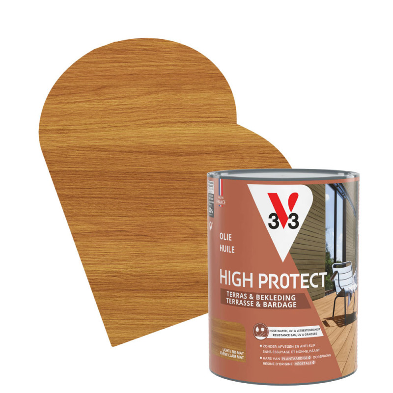 Huile pour bois de terrasse High Protect chêne clair 0,75 L V33