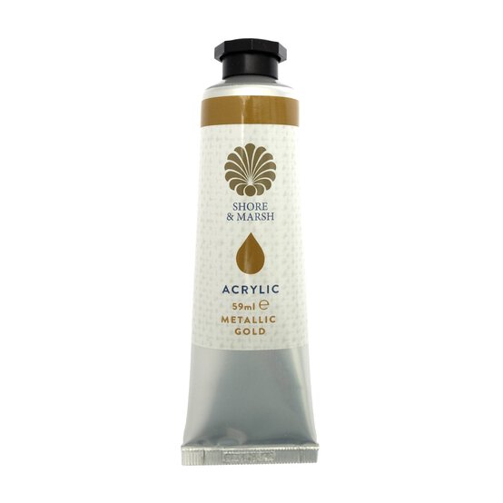 Shore & Marsh Metallic Gold Acrylic Paint 59ml