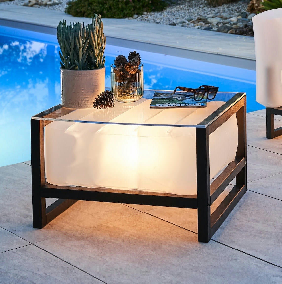 YOKO - Table basse lumineuse blanche