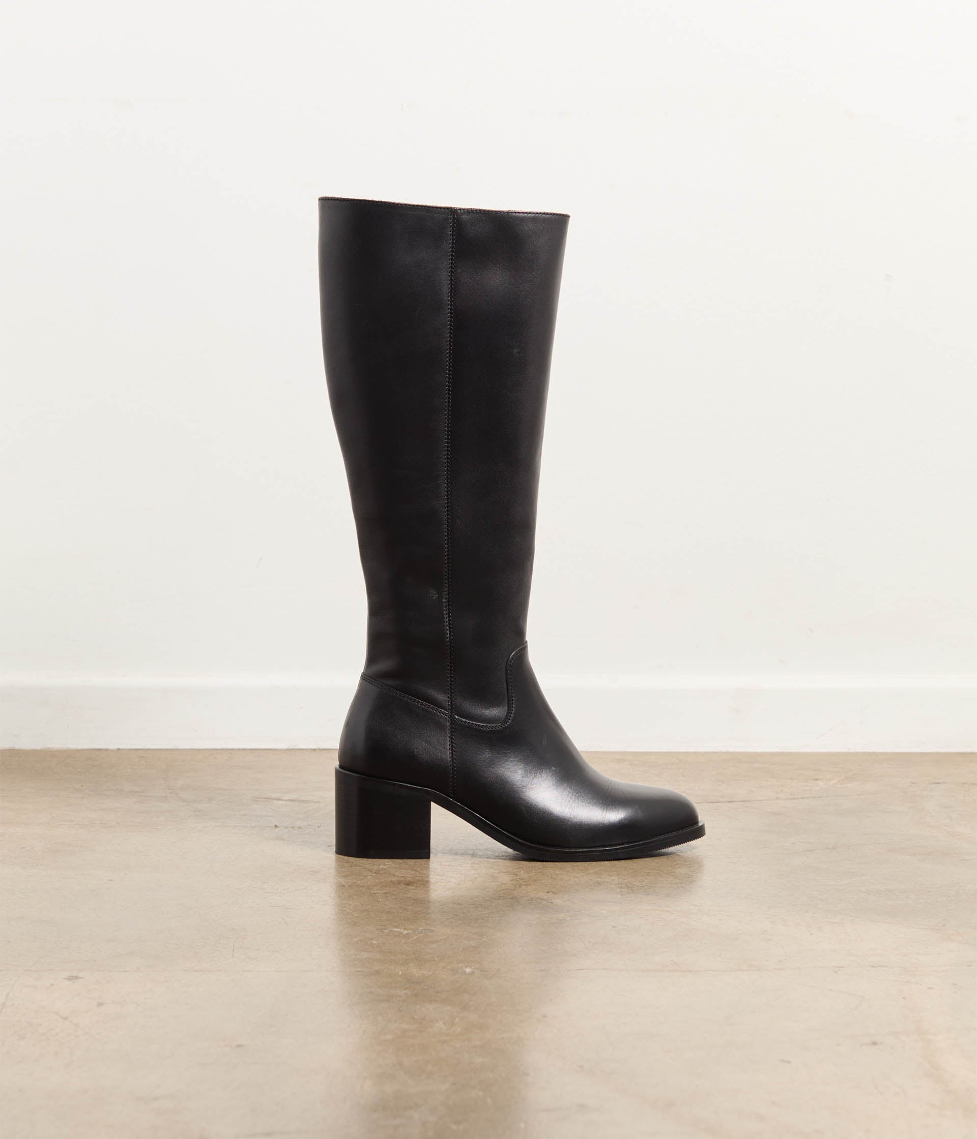 Bottes en cuir noir Clancy