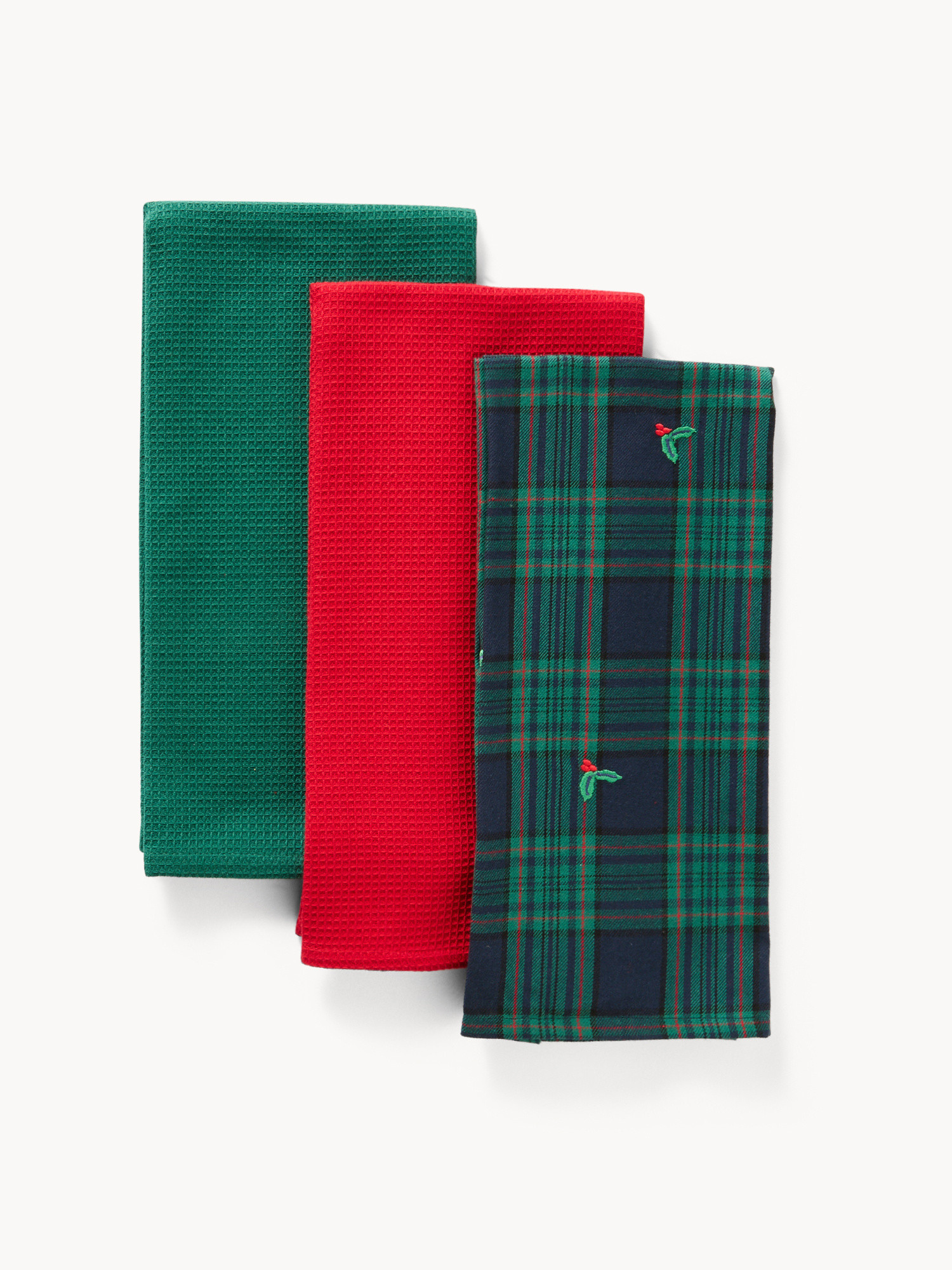 Cestino con set di 3 strofinacci