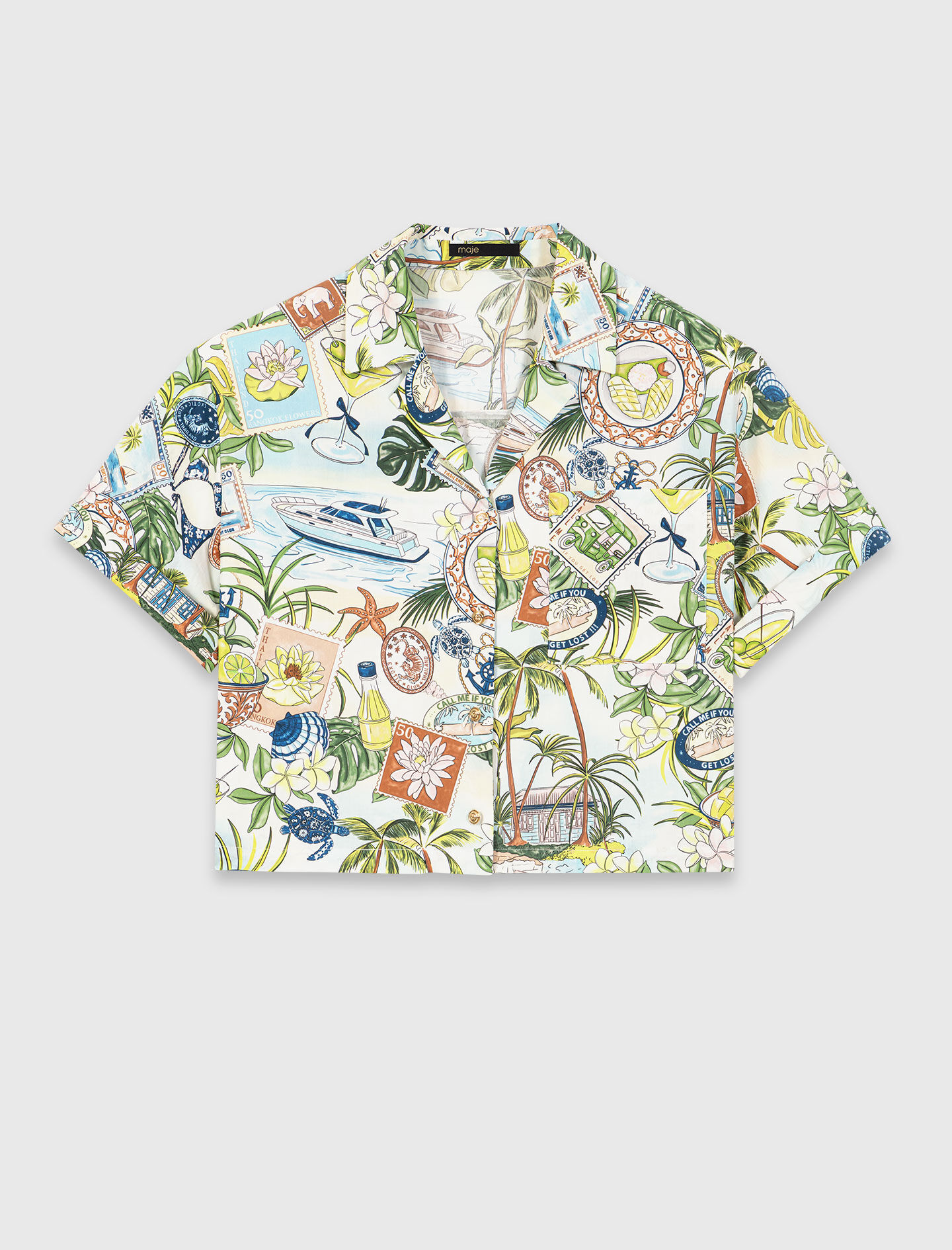 Chemise courte imprimée