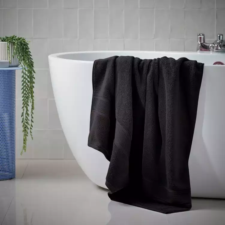 Habitat Supersoft Bath Sheet - Black