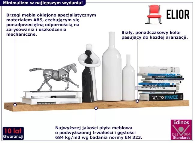 Klasyczna półka dąb sonoma - Rinix