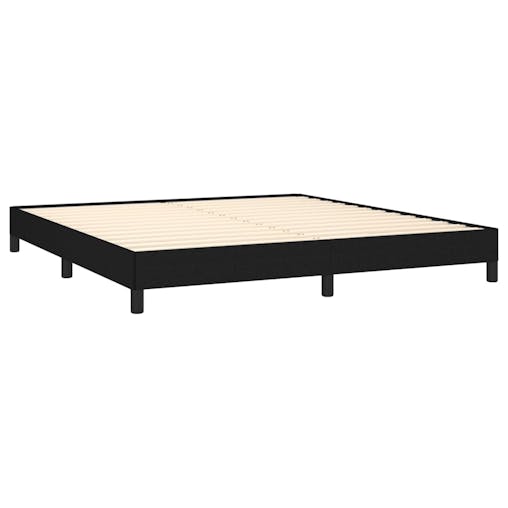 NNEVL Bed Frame Black 153x203 cm Queen Fabric
