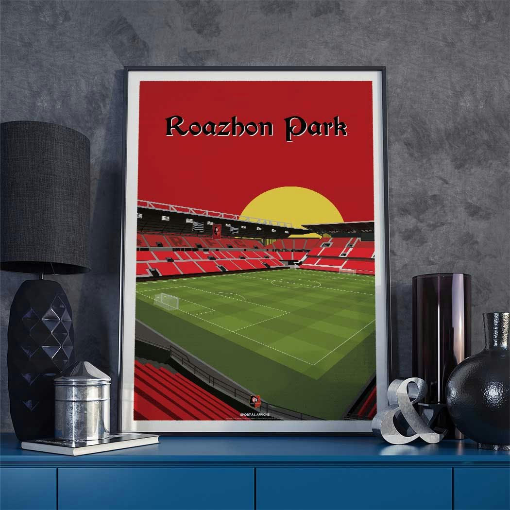 FOOT - Affiche Foot - Stade Rennais FC - Roazhon Park  30x40cm