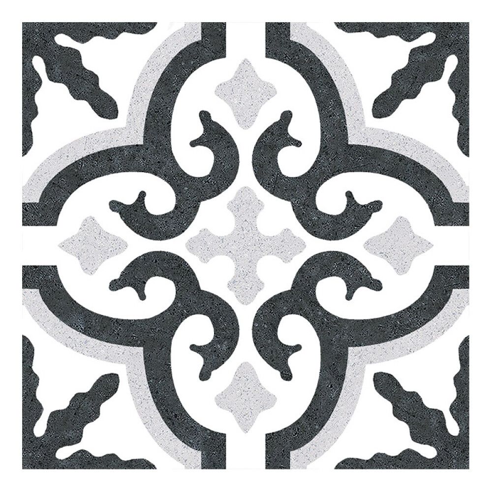 FLIS CODICER JAEN GRÅ/SVART/HVIT 25X25CM
