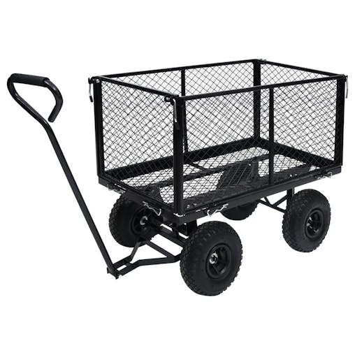 NNEVL Garden Hand Trolley Black 350 kg