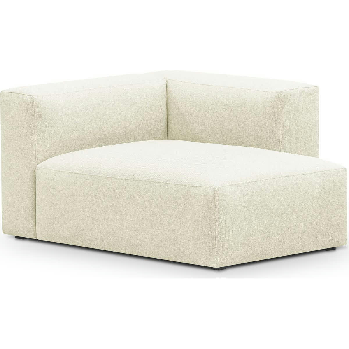 MODULO NEW - Méridienne d'angle à droite modulable en tissu ivoire