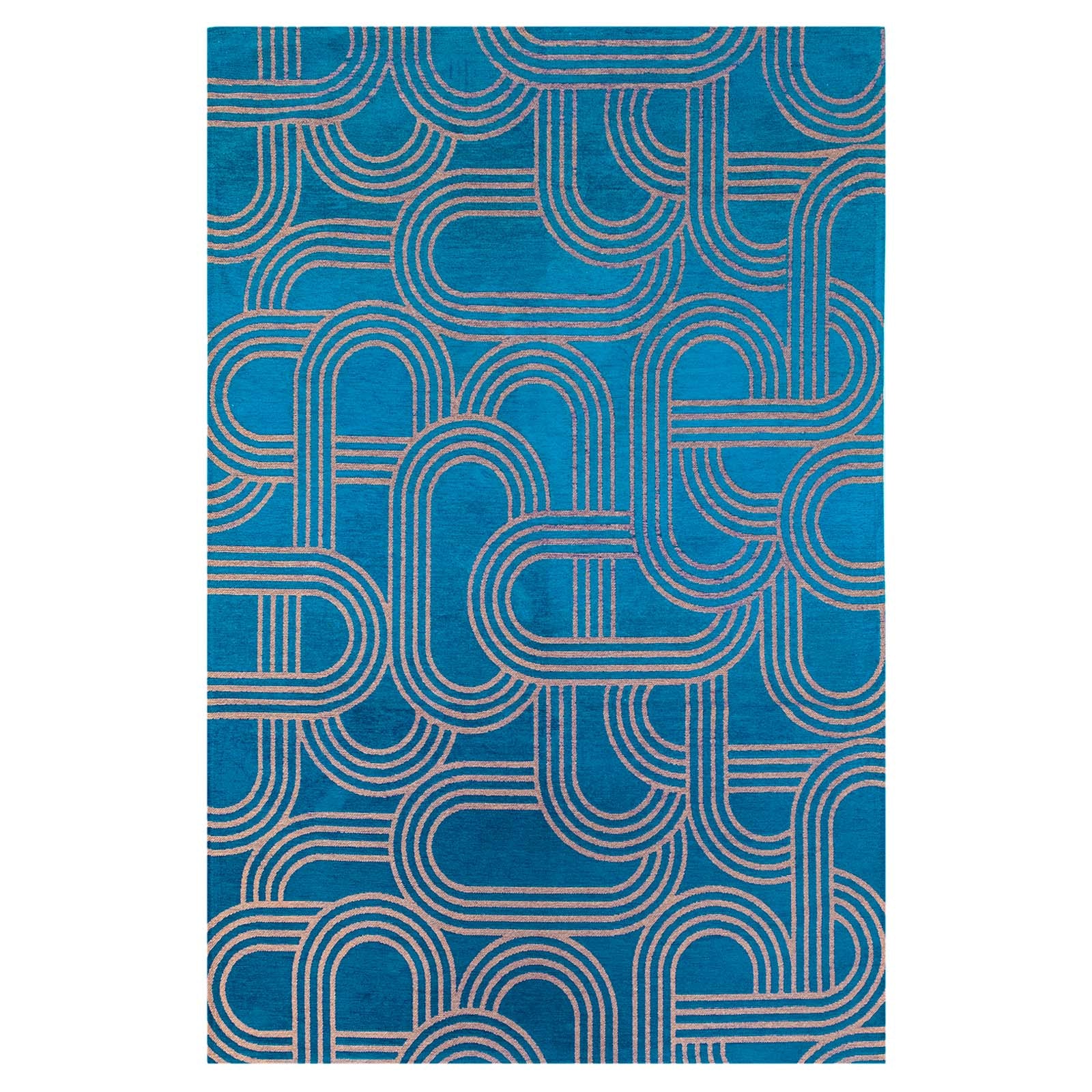 Lola&Moi vloerkleed Night Fever - blauw - 200x280cm