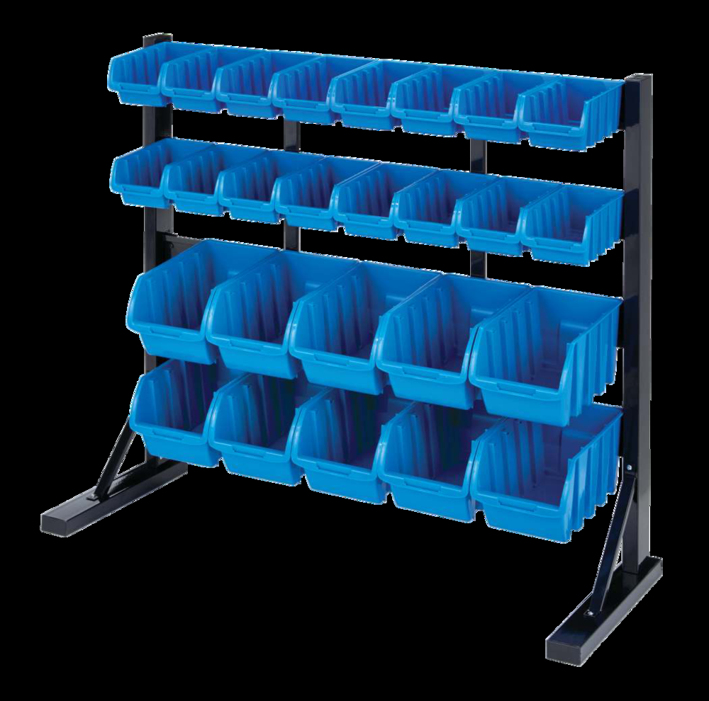 Mastercraft Single-Side 26-Bin Parts Rack, 35x13x30-in
