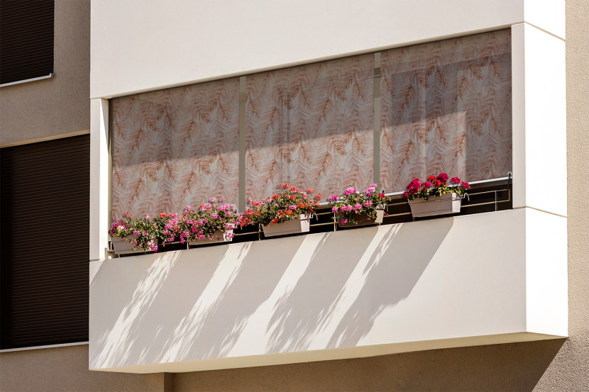 Roleta zewnętrzna - 40x180 cm -Pastelowe liście