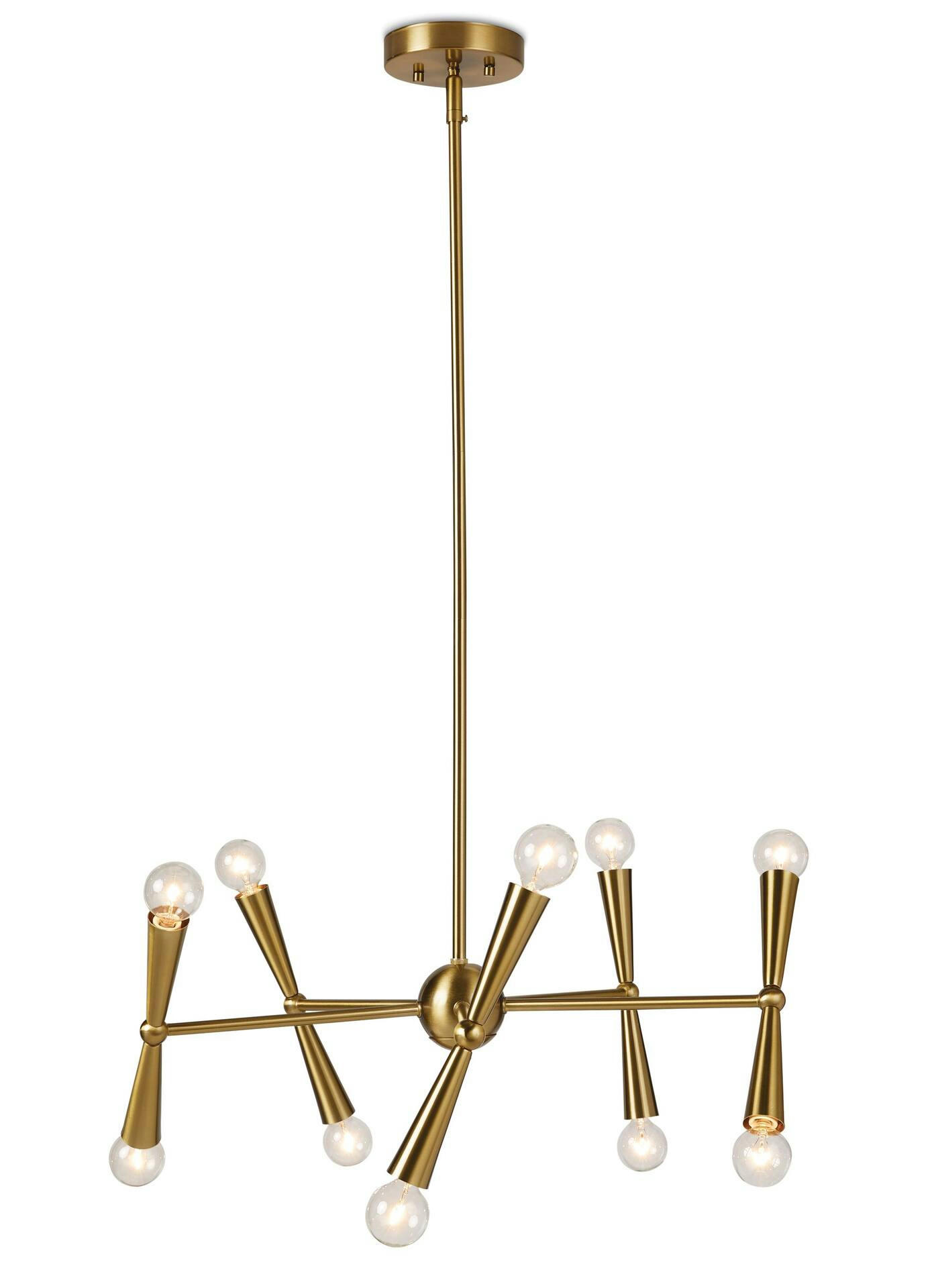 CANVAS Marlene 10-Light Gold Chandelier, Brushed Gold