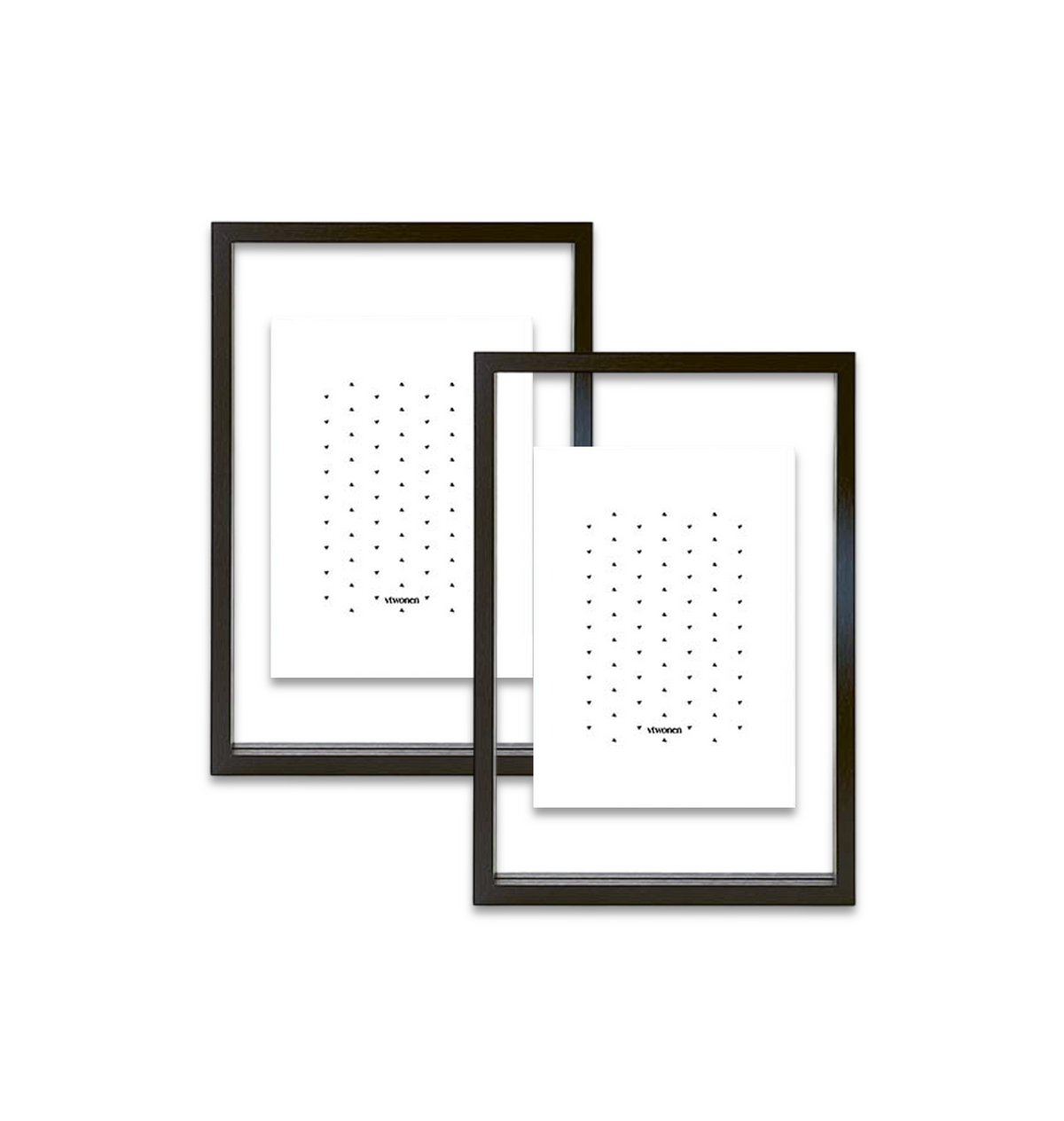vtwonen Fotolijsten - 2 Stuks - Hout - Zwart - 22x31cm