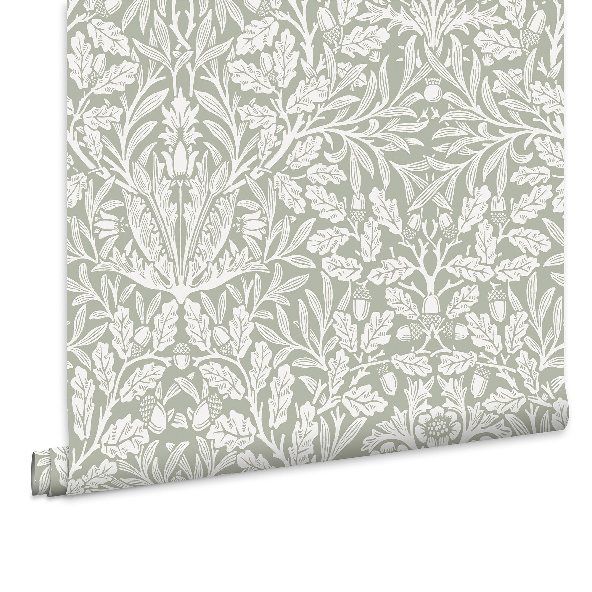 William Morris at Home Vliesbehang - Acorn Sage - 1000x52