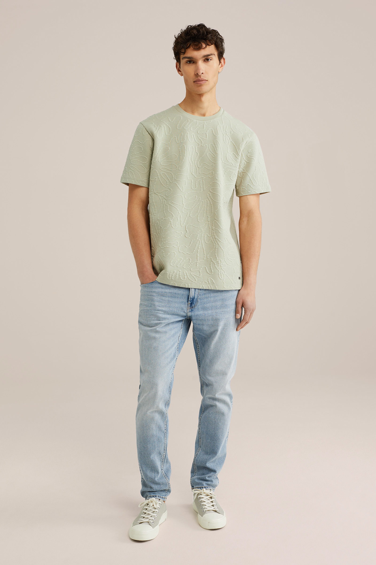 Heren Heavyweight relaxed fit T-shirt met structuur