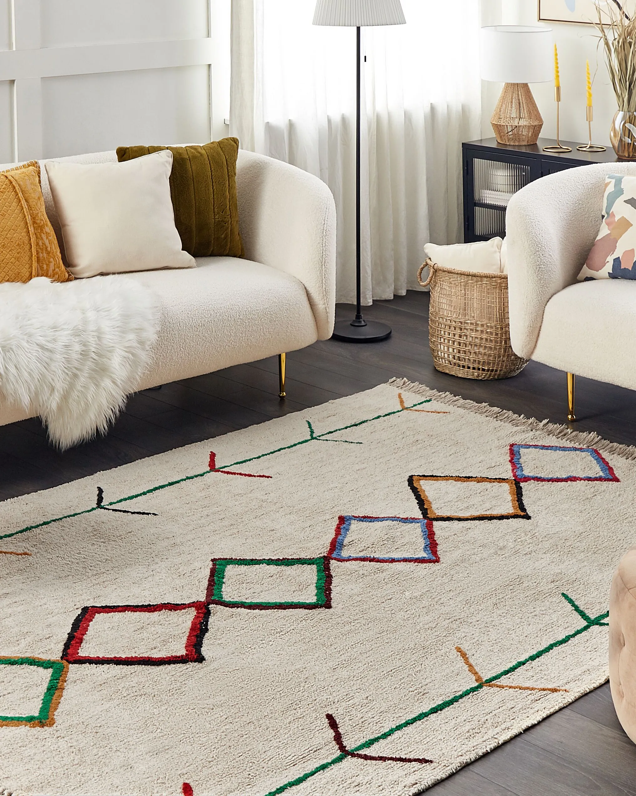Rug CETMI Beige 160 x 230 cm Cotton
