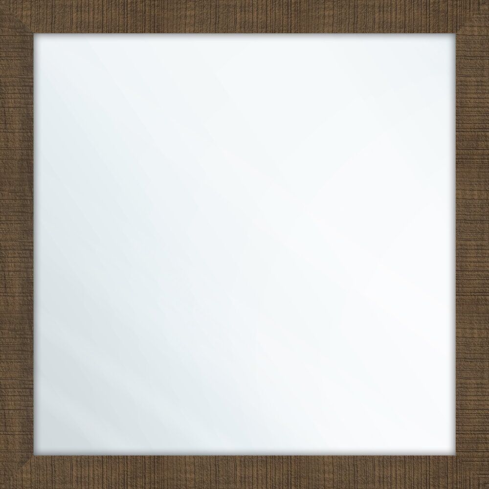 Miroir carré x3 en bois brun 22x22cm
