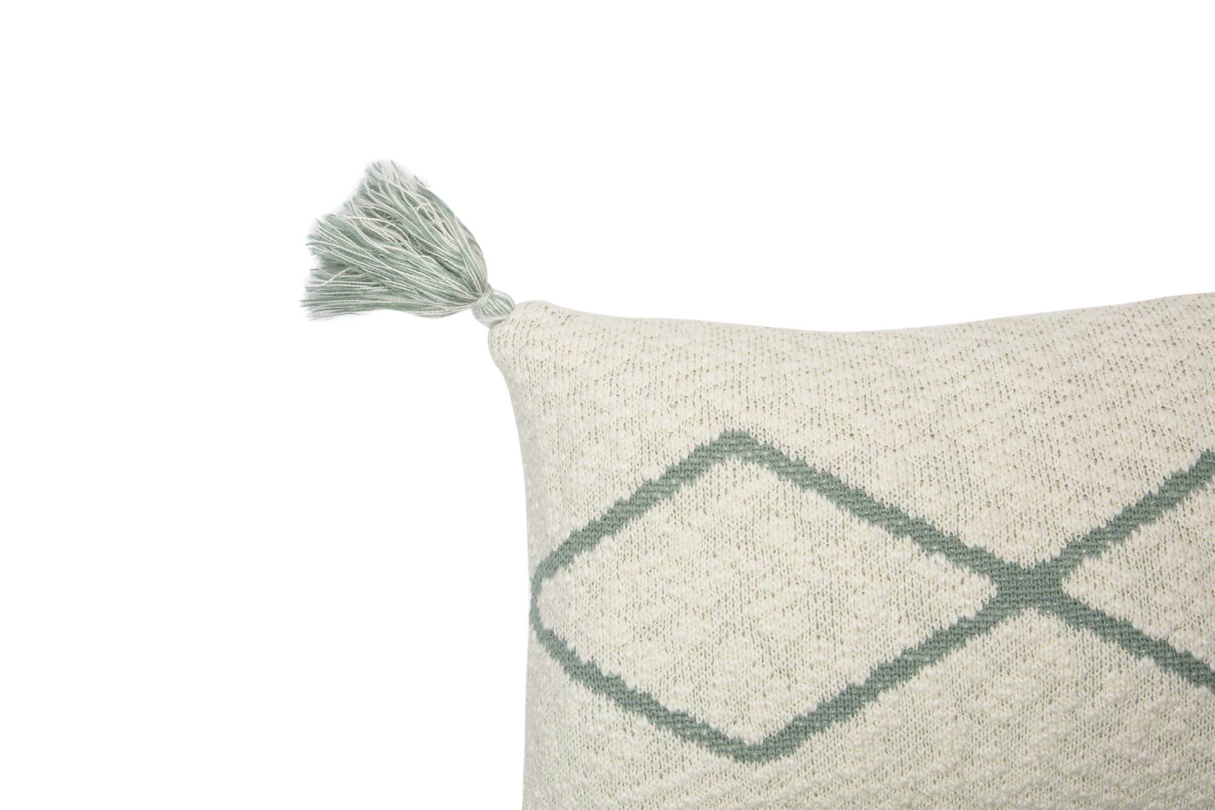 OASIS - Coussin en coton bleu 25x40