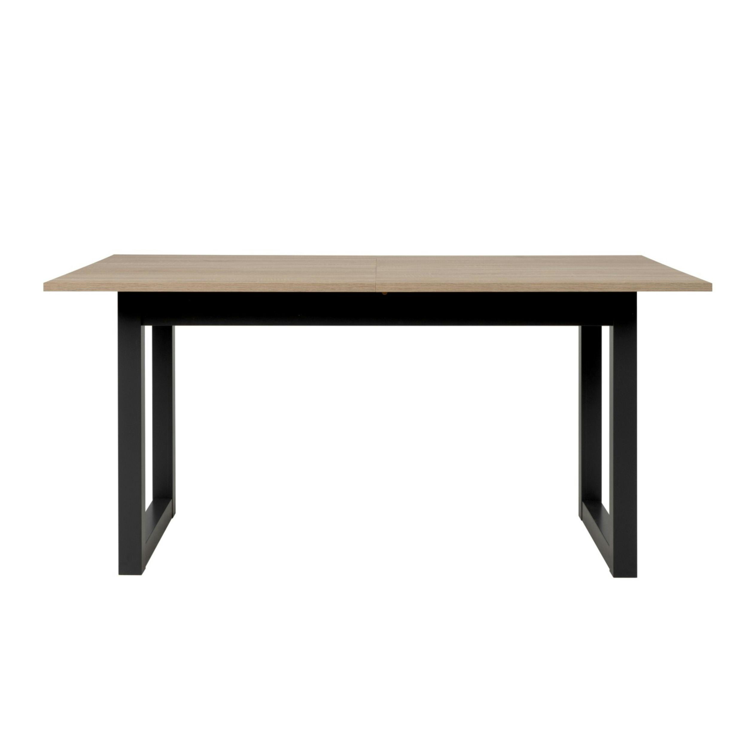 Table à manger extensible effet chêne grisé 160-200 cm ALVA
