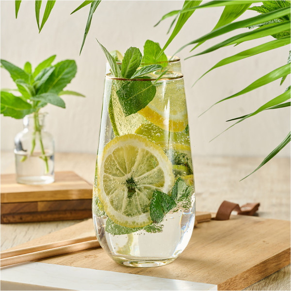 4X Szklanki Kryształowe Do Koktajli Napojów Drinków 580 Ml Komplet Zestaw