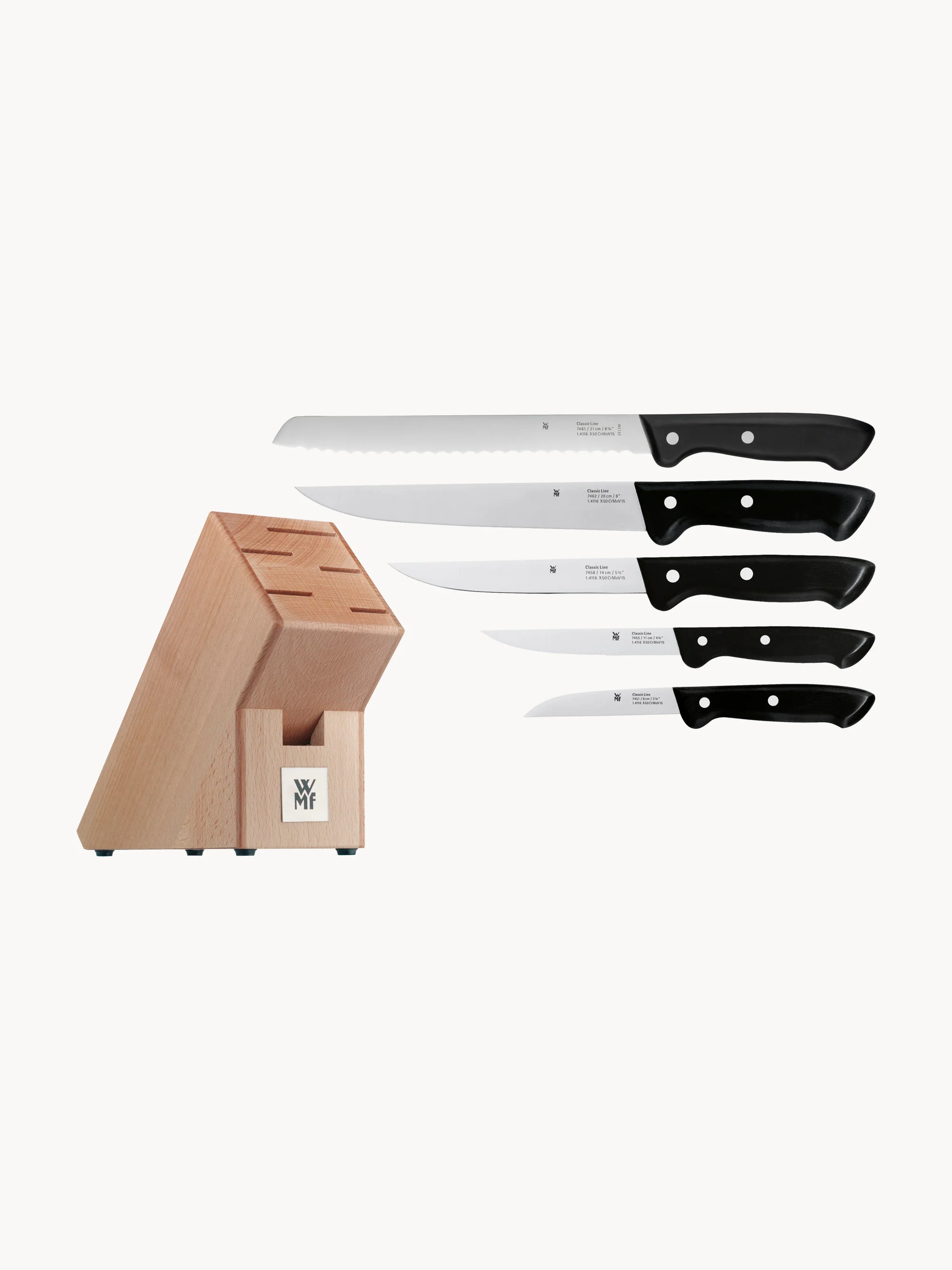 Messerblock Classic mit 5 Messern