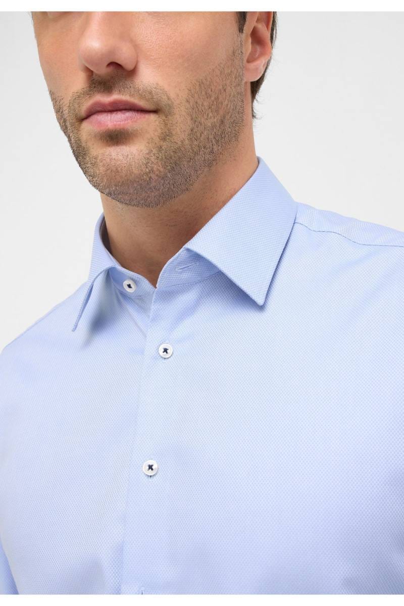 ETERNA Dynamic Cotton Modern Fit Hemd hellblau, Strukturiert