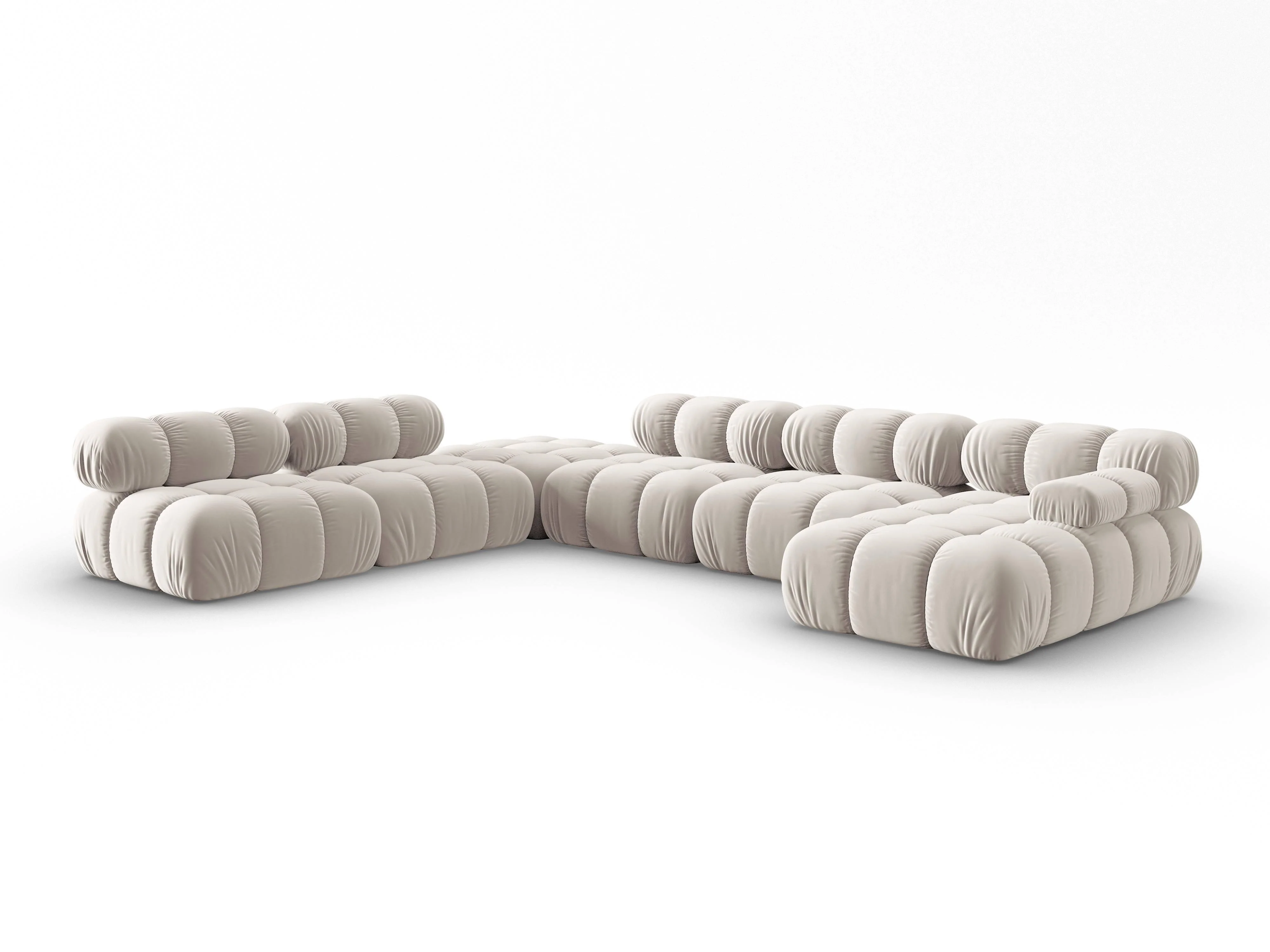 Modulaire-U-bank Tropea links velvet