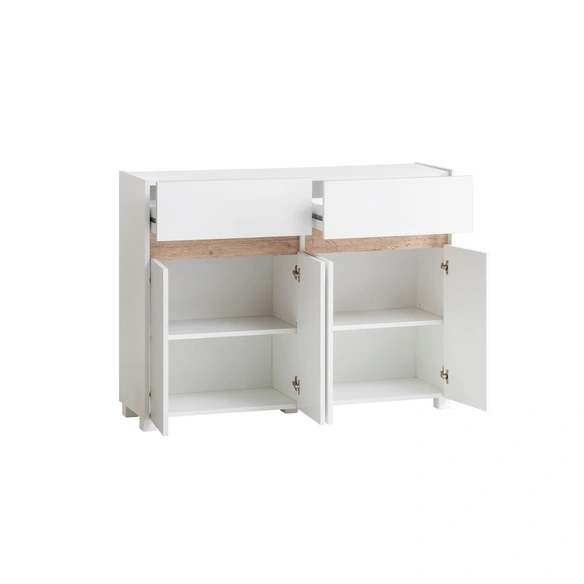 Kommode »Cosmo«, BxHxL: 33 x 84,8 x 112,2 cm, weiß, Holzwerkstoff melaminbeschichtet